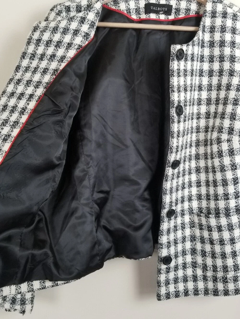 Talbots Checked Jacket Size 8